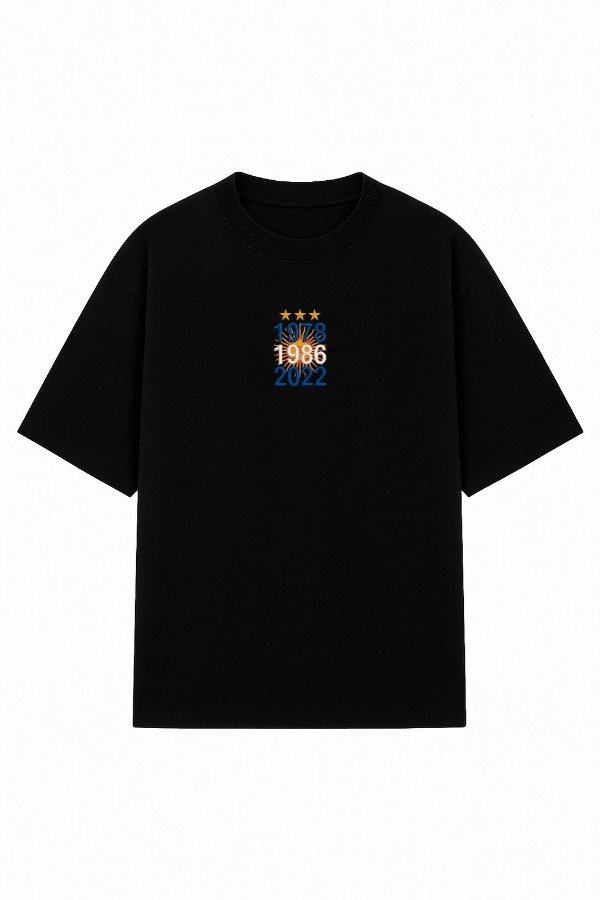 Producto - Remera Over Personalizada 78/86/22 Negra