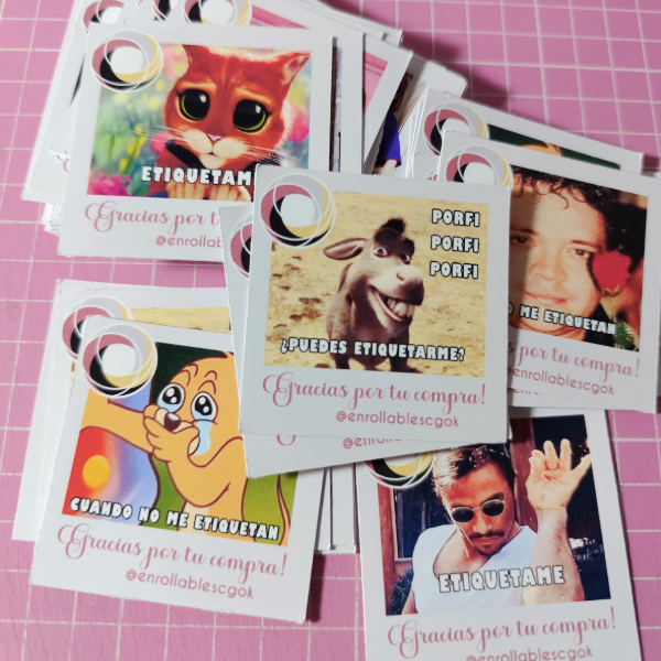 Producto - 100 Tags de Memes Virales (6x6cm) - 2