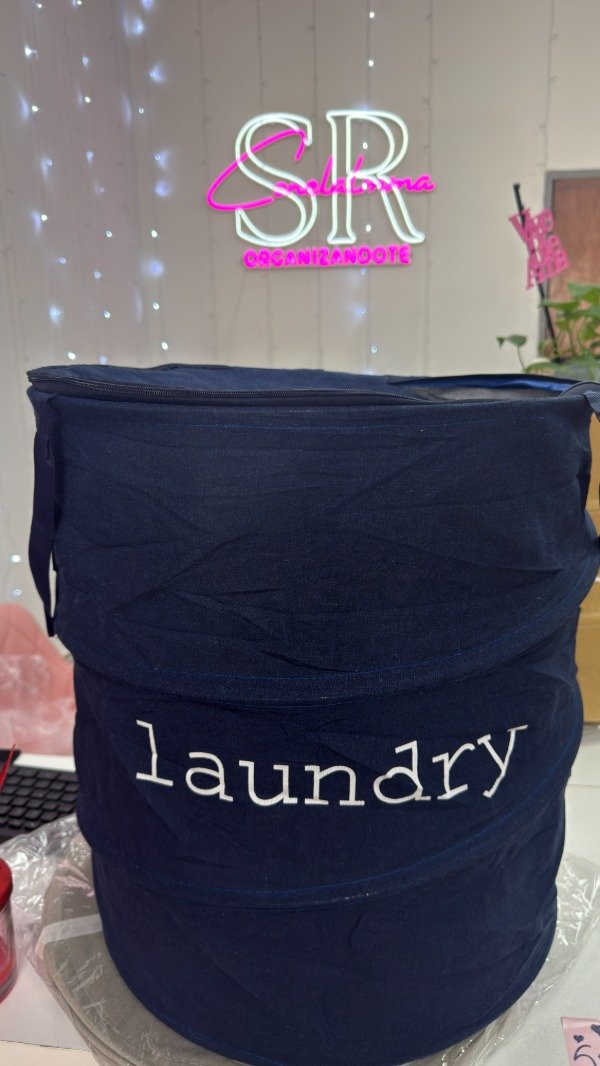 Producto - canasto de ropa de tela / tapa con cierre