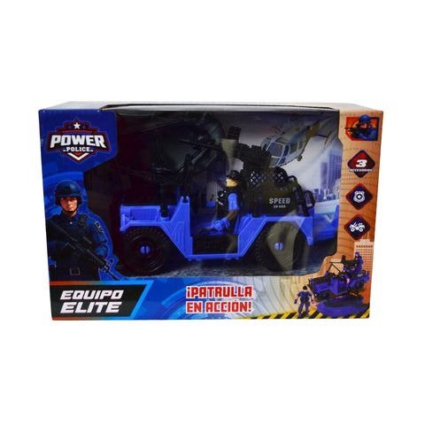 Producto - SET DE VEHICULOS POLICIA 3 PIEZAS EN CAJA 27.5X18X11CM
