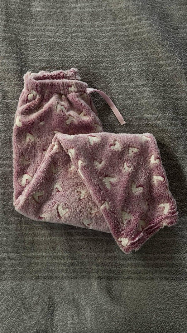 Producto - Pant polar kids rosa con corazones