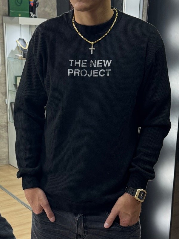 Producto - Sweater Pesado Waffle The New Proyect Black