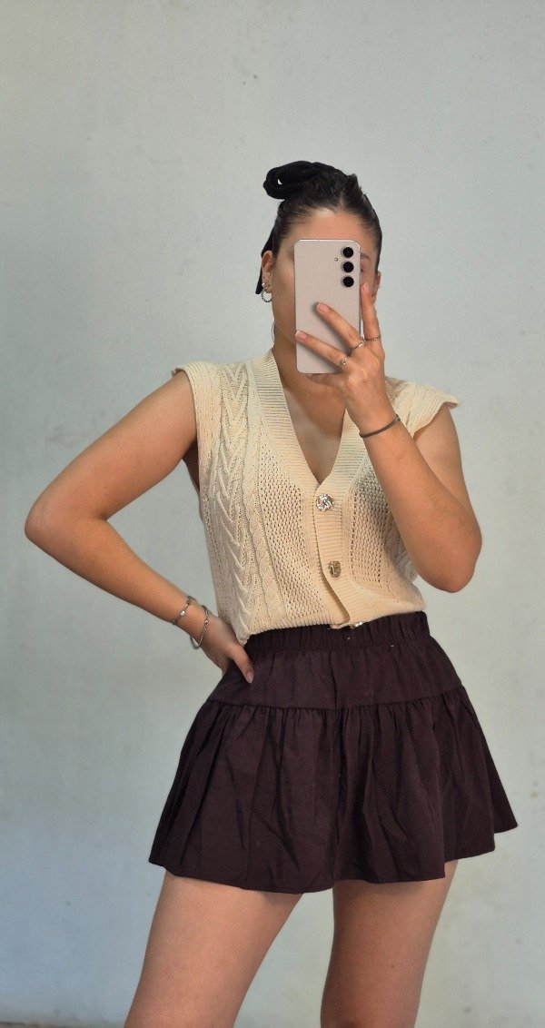 Producto - Short pollera Aimara chocolate