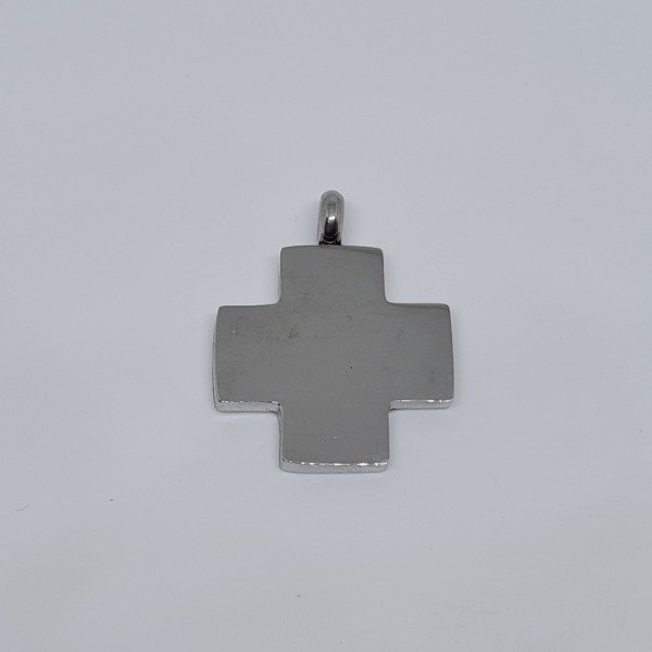 Producto - Dije cruz mediano acero ancho