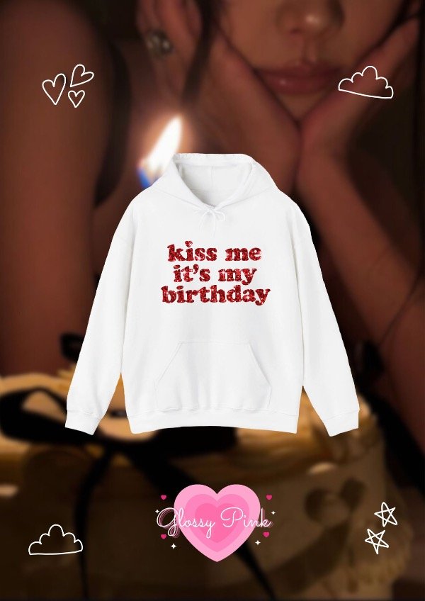 Producto - Canguro Kiss Me Its My Birthday- VINILO GLITTER