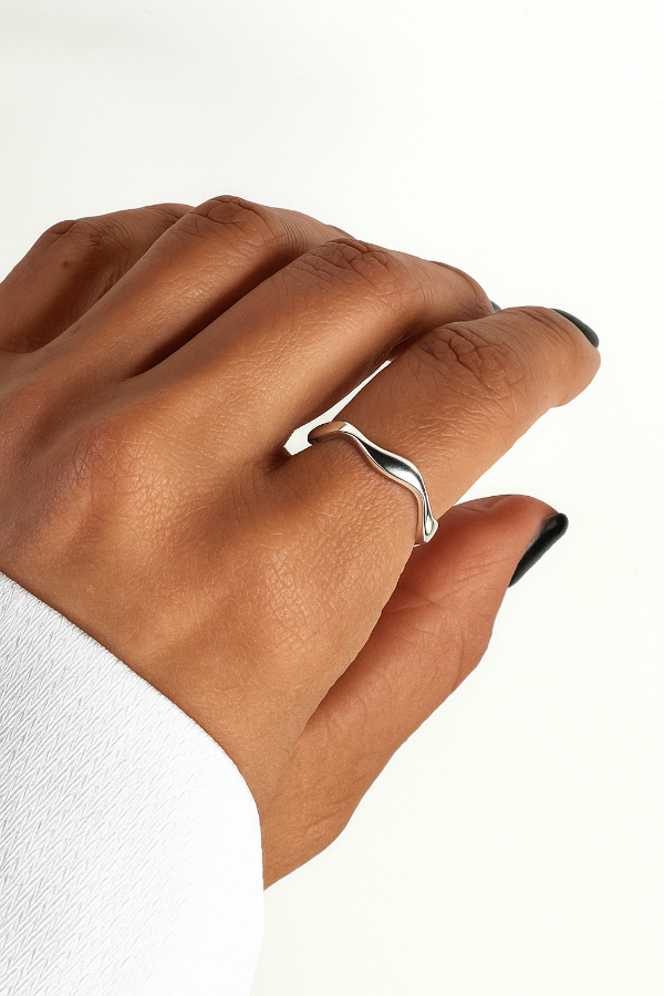 Producto - Anillo ondita plata 925 italiana  (N:14)