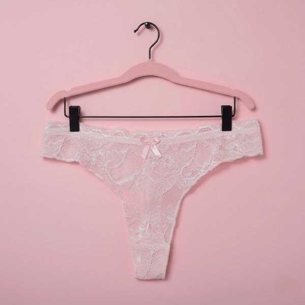 Producto - Bombi Rosa de encaje y moñito T.u