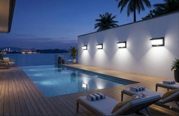 Producto - 24101 Aplique Premium Moderno Solar Led Blanca Exterior 4 Modos 8w - 2