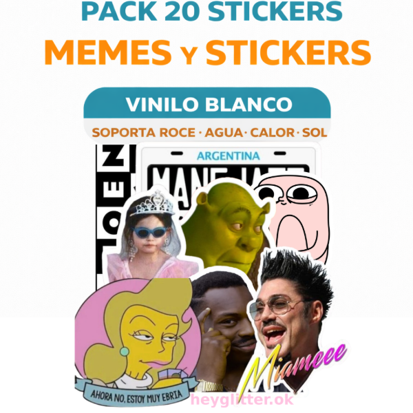 Producto - PACK 20 DE STICKERS MEMES/STICKERS X 5CM