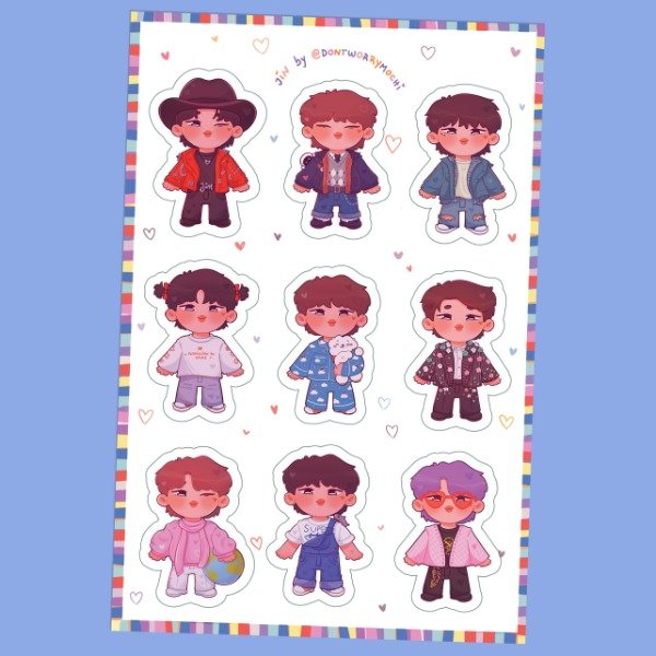 Producto - Plancha de stickers VINILO - Jines!