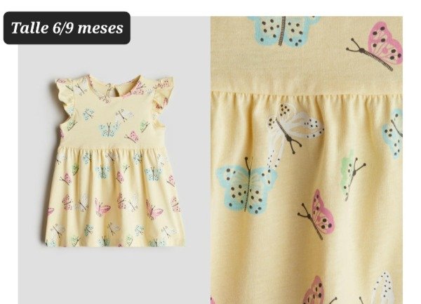 Producto - Vestido HyM talle 6/9  meses amarillo
