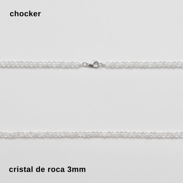 Producto - CHO #FP - Chocker cristal de roca continuo 3mm (DOLAR)