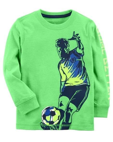 Producto - Remera Niño Manga Larga Verde Futbol