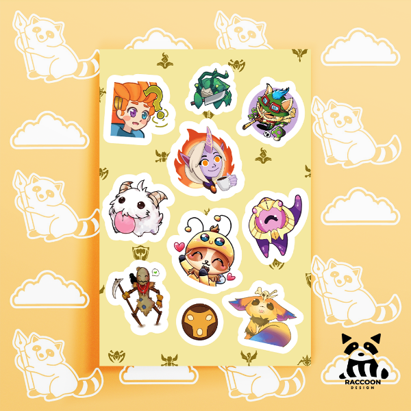 Producto - Plancha de Stickers League Of Legends 2