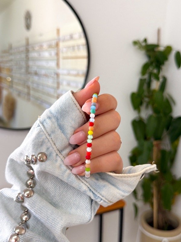 Producto - Pulsera acero quirúrgico mostacillas colores