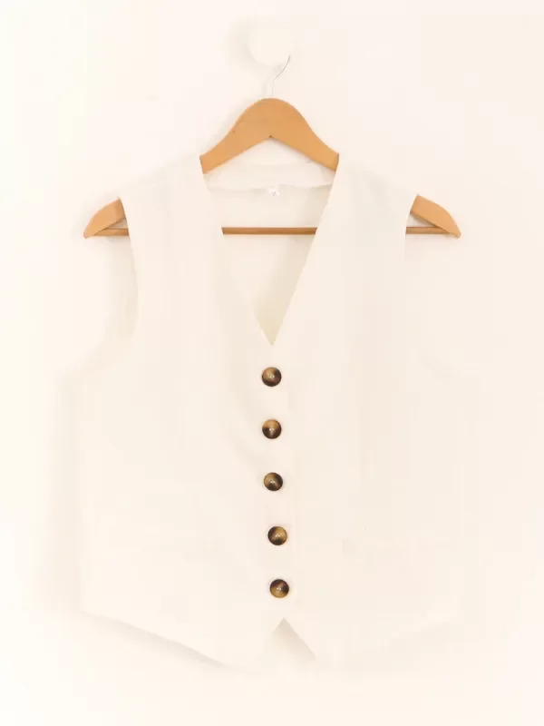 Producto - Chaleco Miriam (Lino Sastrero) Hace conjunto con Short Miriam