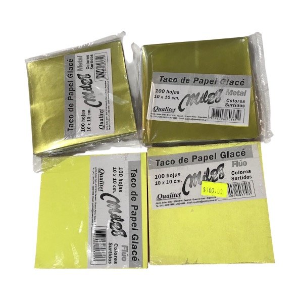 Producto - Taco de papel glace x100 hojas
