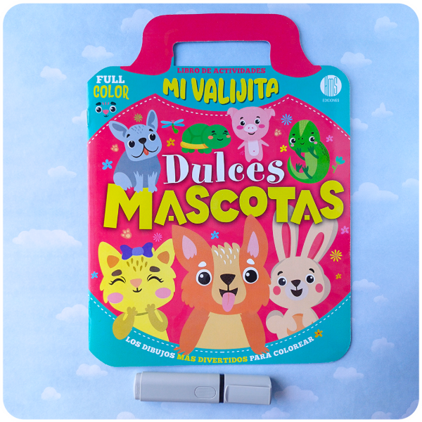 Producto - Mi Valijita - Dulces Mascotas - Para Colorear + Actividades - 16 Páginas