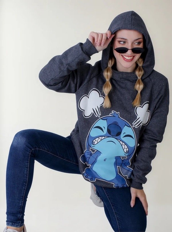 Producto - Maxibuzos Stitch gris enojado