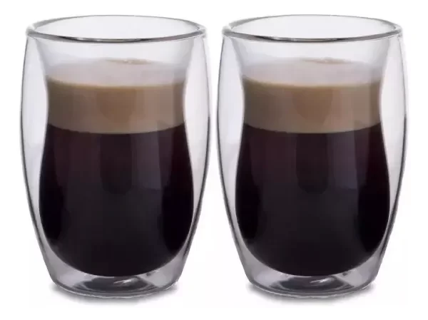 Producto - Set x 2 Vasitos Café Doble Vidrio 90ml