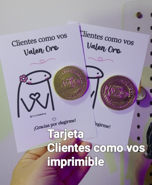 Producto - Tarjeta Clientes como vos 'imprimible'