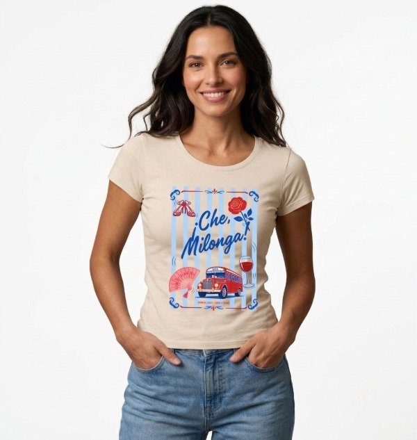 Producto - Remera Entallada Che Milonga - Beige - 0