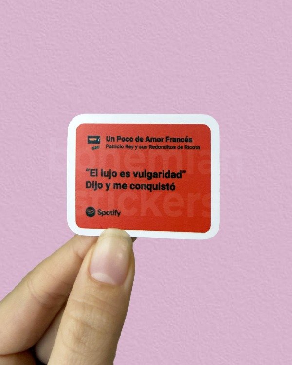 Producto - UN POCO DE AMOR FRANCES  - Sticker Individual de Patricio Rey / Los redondos
