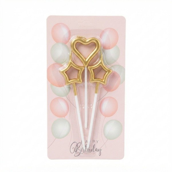 Producto - Set 3 velas Corazon + estrellas - 2