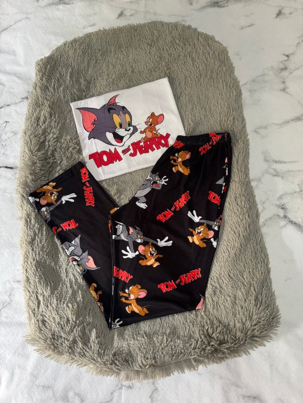 Producto - Pijama animado pantalon largo + remera manga corta - Tom y Jerry