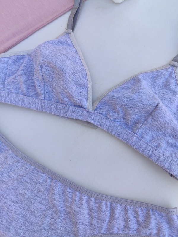 Producto - Conjunto triángulo algodón Frashe gris - 2