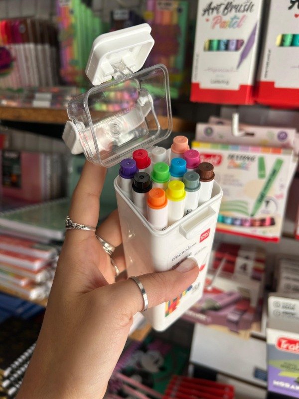 Producto - Marcadores Deli Acrilicos Finenolo X12 Colores con estuche