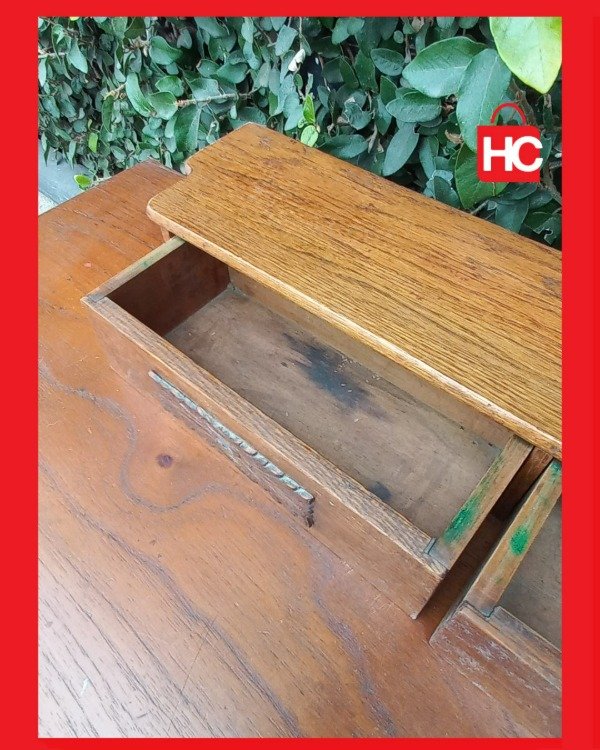 Producto - Dresuar / Recibidor de pared en madera con alzada y cajoncitos tallados - 6