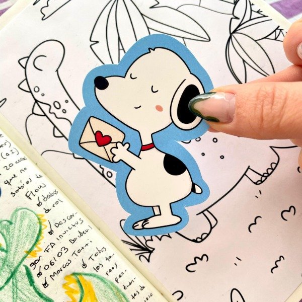 Producto - Sticker die cut OPP Snoopy correspondencia