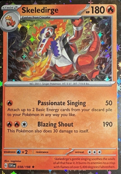 Producto - Skeledirge - 038/198 - Scarlet and Violet - Holo Cosmos Promo