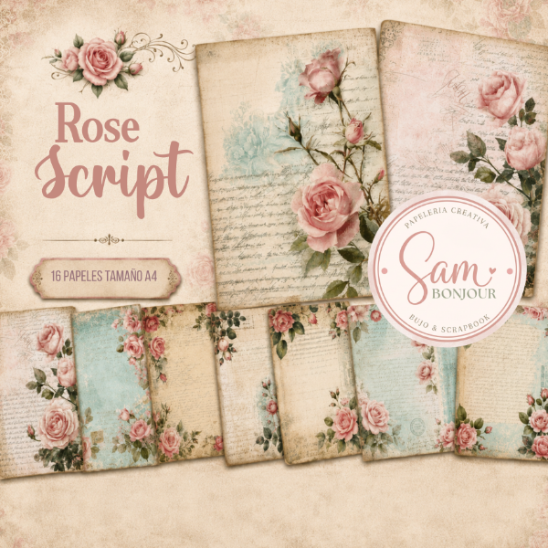Producto - Kit de papales: Rose Script