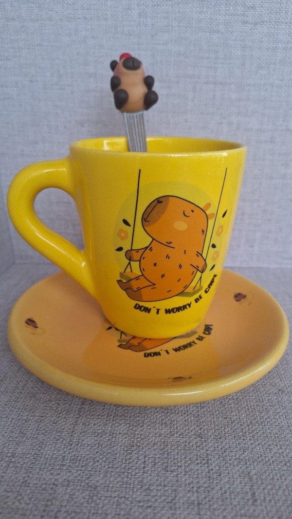 Producto - Taza plato y cuchara Capybara - 0