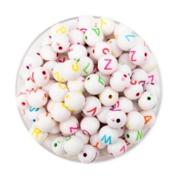 Producto - CANUTILLOS BOLITAS LETRAS COLORES 7MM X 50 GRAMOS