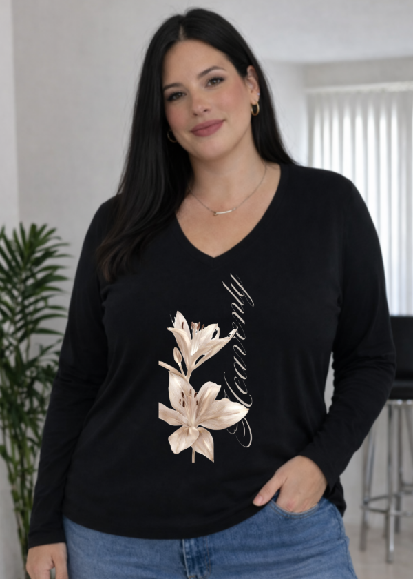Producto - Manga Larga Soft Negro (Heavenly)