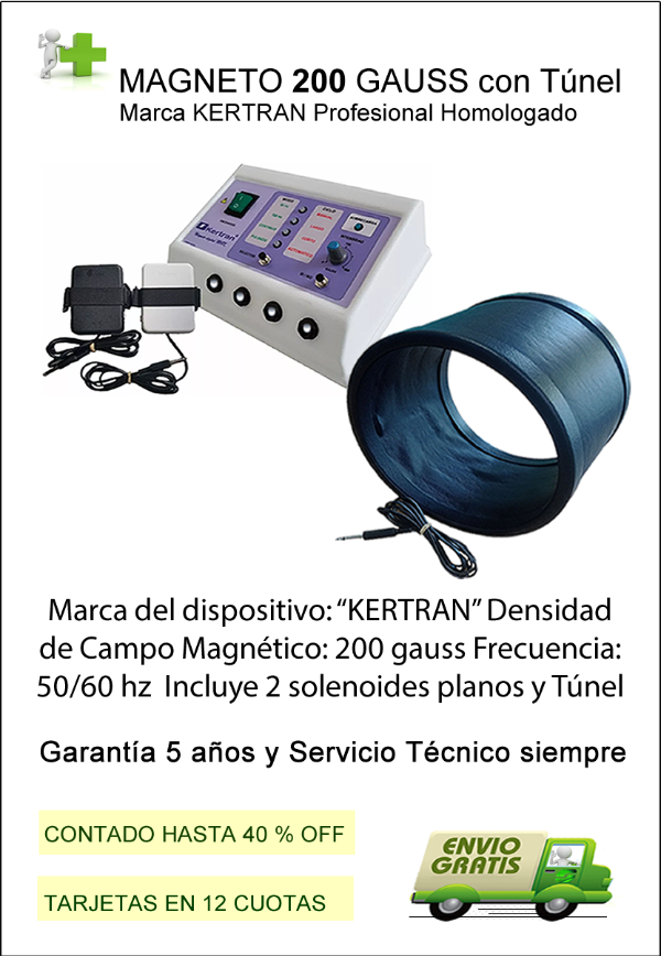 Producto - Magneto M4K KERTRAN 200 Gauss, con dos Solenoides + tunel para extremidades