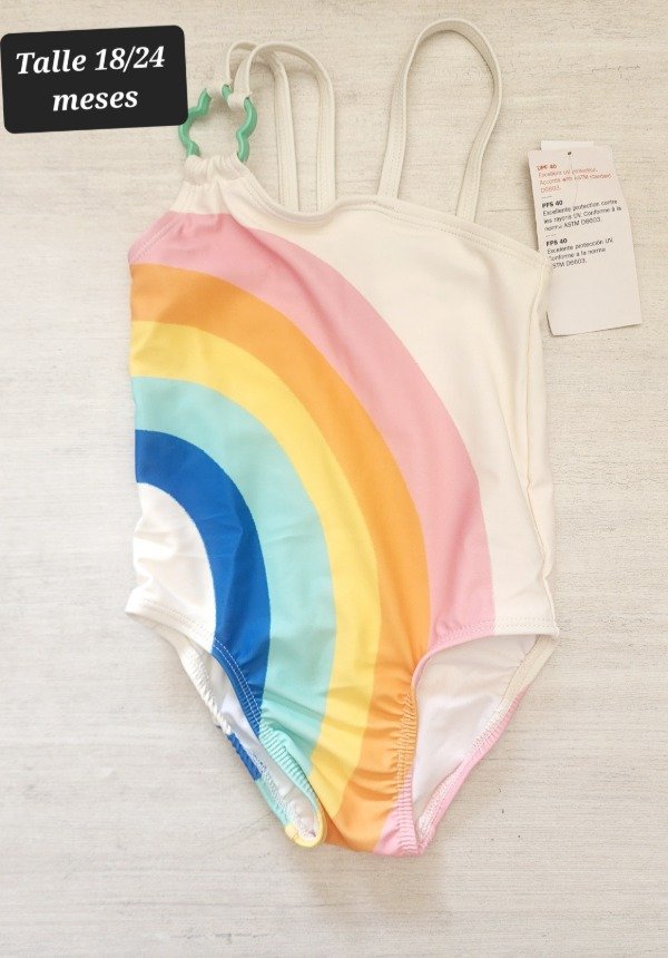 Producto - Traje de baño entero old navy talle 18/24 meses arco iris