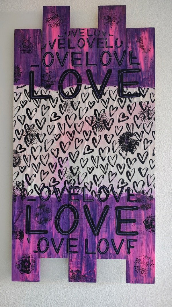 Producto - Love: cuadro rústico