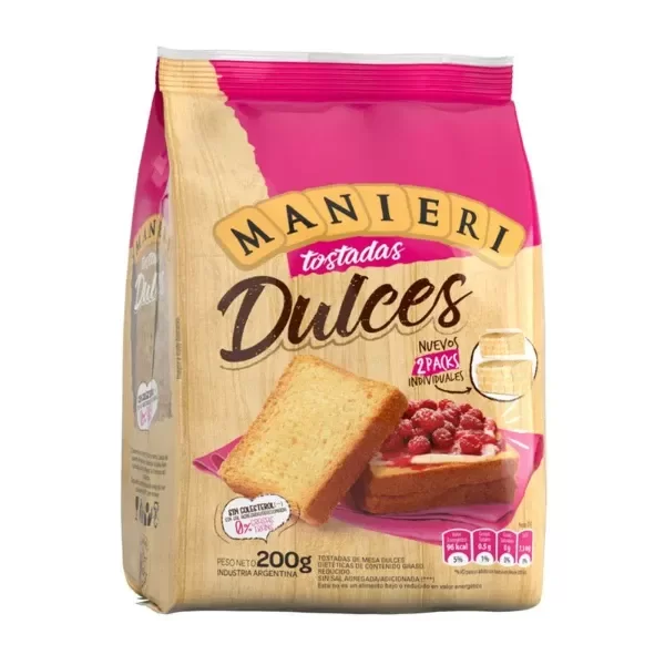Producto - TOSTADAS MANIERI DULCES 200GR