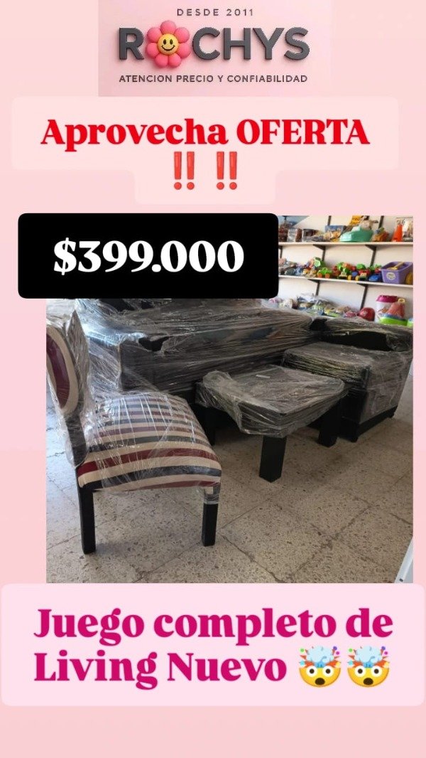 Producto - JUEGO  DE LIVING COMPLETO PRECIO DE LOCO