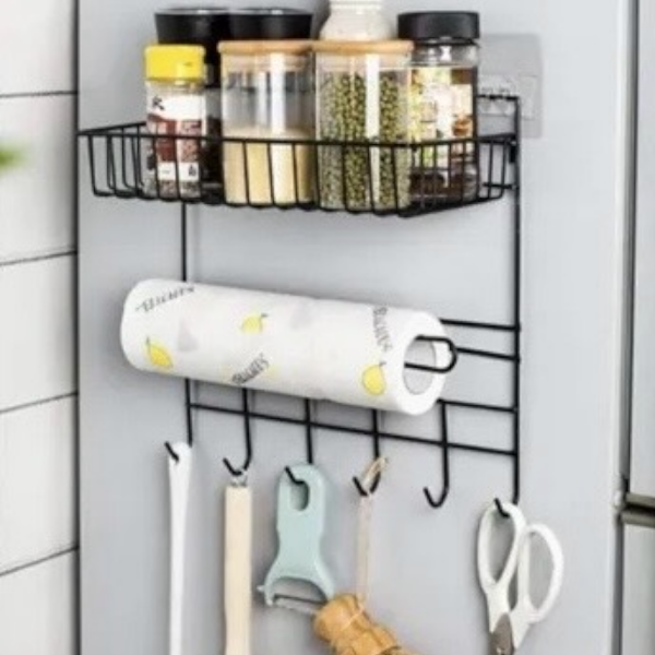 Producto - Organizador Alambre Pared Autoadhesivo 6 Ganchos