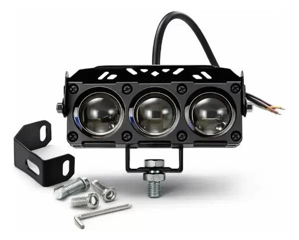 Producto - faro 3 led lupa rectangular 12v 24v - 0