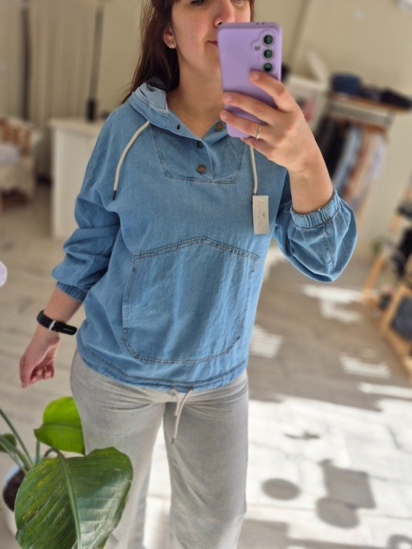 Producto - Buzos Denim Premium Con Capucha