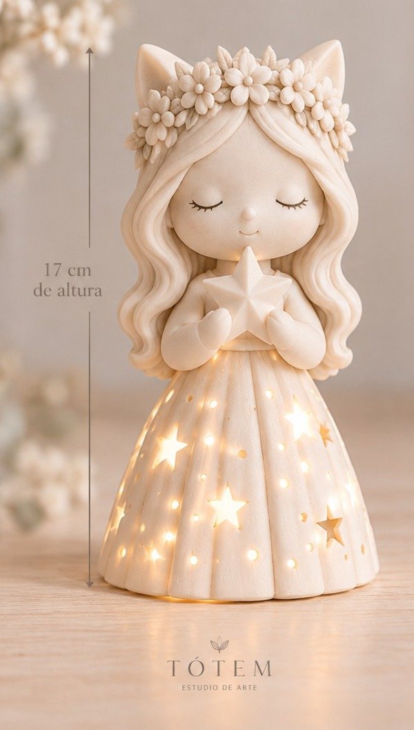 Producto - Gatita bailarina con vela led centro de mesa - 1
