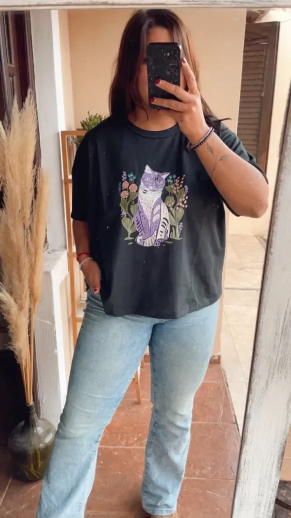 Producto - Remera Violet Cat - 2