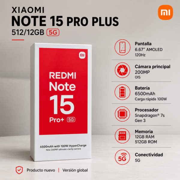 Producto - Xiaomi Redmi Note 15 Pro+ 5G