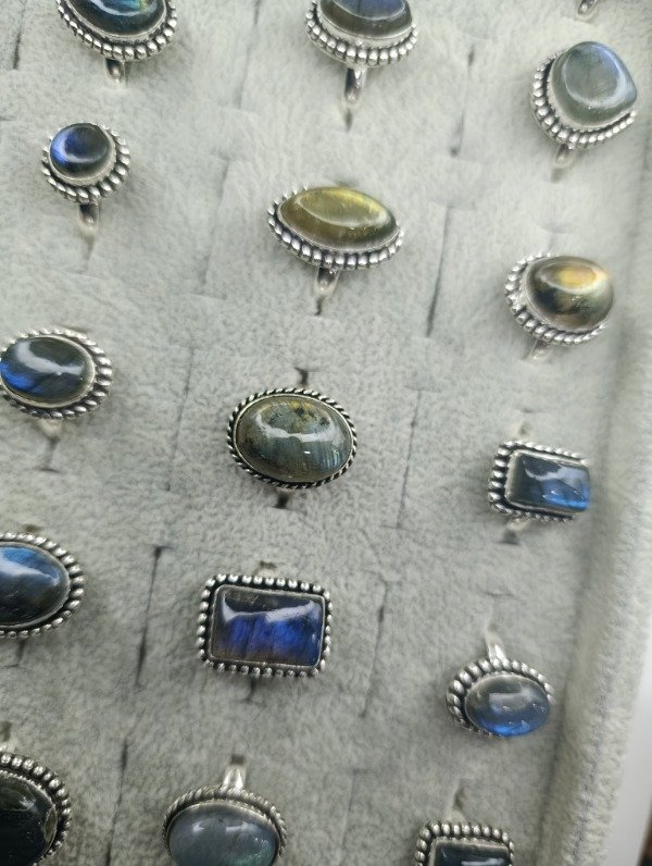 Producto - Anillo Baño en Plata de piedra Labradorita - 2